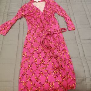 EEEUC Authentic DVF pure Silk wrap dress
